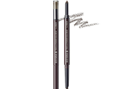 THE SAEM  Eco Soul Pencil & Powder Dual Eyebrow Autopencil 0.3g, 02 Dark Brown, 1 pack