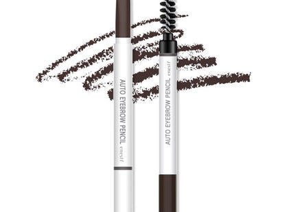 ENESTI  Auto Dual Pencil Eyebrow 0.18g, 02 Dark Brown, 2 Count