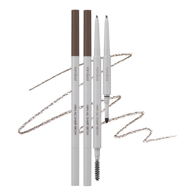 ROM&ND  Han All Sharp Brow 0.17g, C2 Greige Taupe, 2 Count