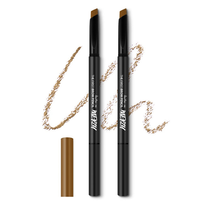 MERZY  The First Brow Pencil 0.3g, B4 Cashew Brown, 2 Count