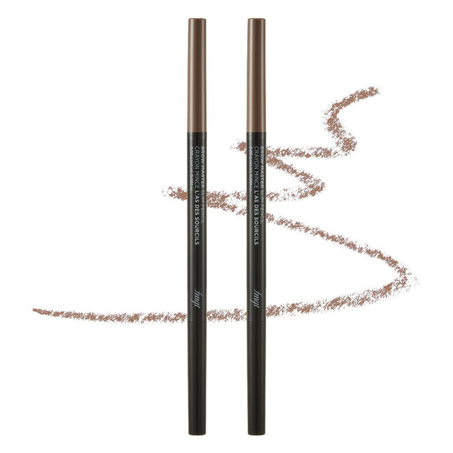 THE FACE SHOP  Brow Master Eyebrow Slim Auto Pencil 0.05g, 03 Nudy Brown, 2count