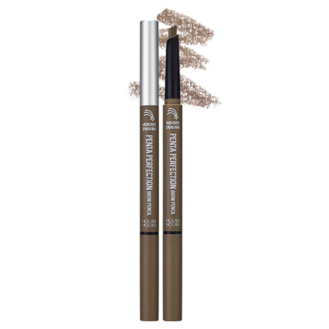 HOLIKA HOLIKA  Wonder Drawing Penta Perfection Brow Pencil 0.3g, 03 Ash Brown, 1 Count