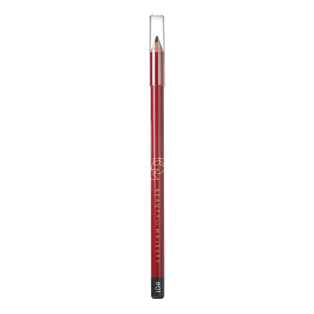 BOM  Basic Wood Brow Pencil 1g, 01 Ebony Grey, 1 Count