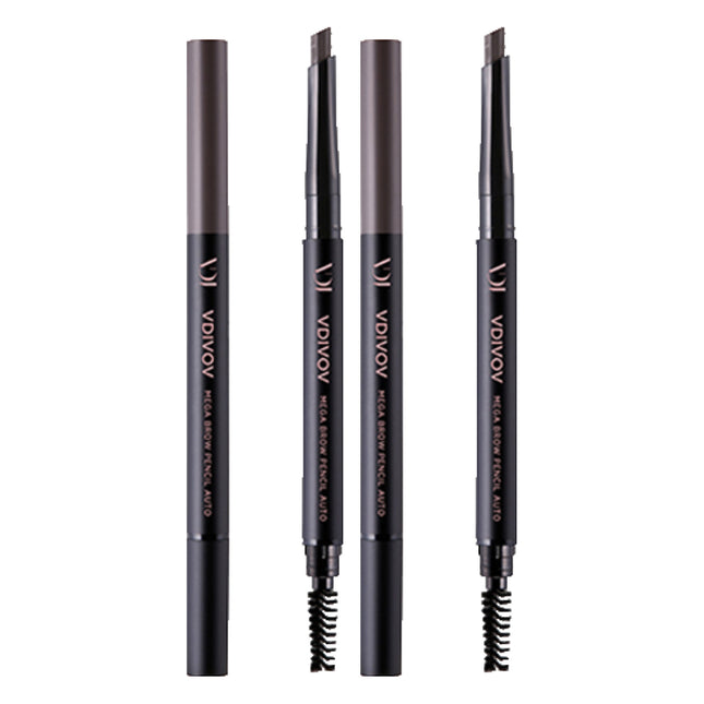 VIDIVICI  Mega Brow Pencil Auto 0.35g, No. 5 Grey Brown, 2pcs