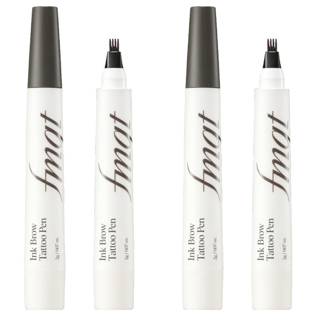 THE FACE SHOP  Fmg Ink Brow Tattoo Pen 2g, 02 Grey Brown, 2 Pack
