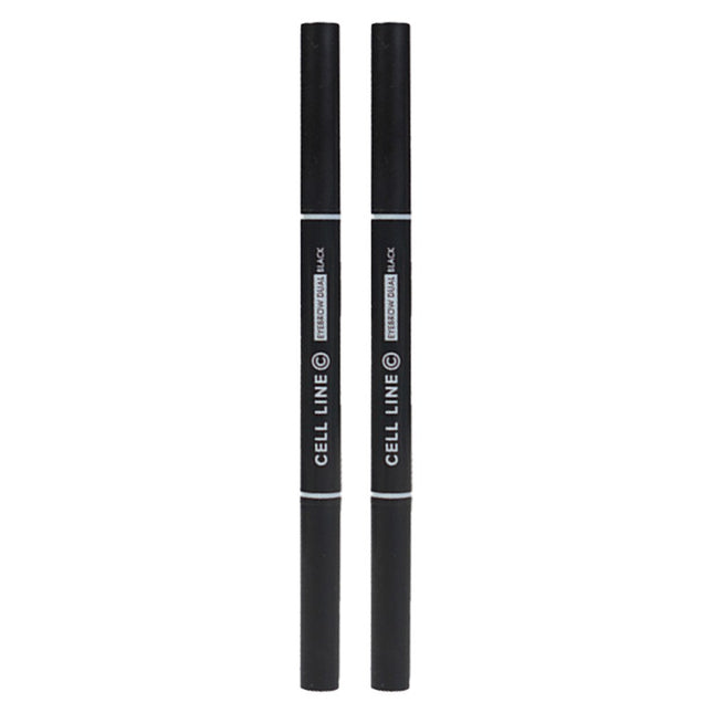 CEL-LINE  Eyebrow Dual Design Pencil, Black, 2 Count