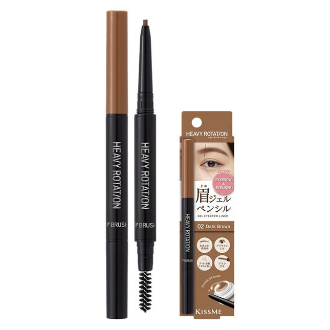 NONE COMPANY Heavy Rotation Gel Eyebrow Liner 0.1g, 02 Dark Brown, 1 Piece