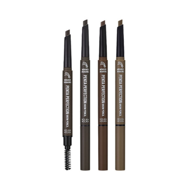 HOLIKA HOLIKA Wonder Drawing Penta Perfection Brow Pencil 0.3g Natural Brown (2-Pack)