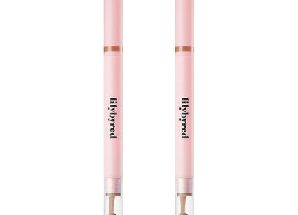 LILYBYRED  Hard Flat Eyebrow Auto Pencil 0.17g, 01 Light Brown, 2 Pcs