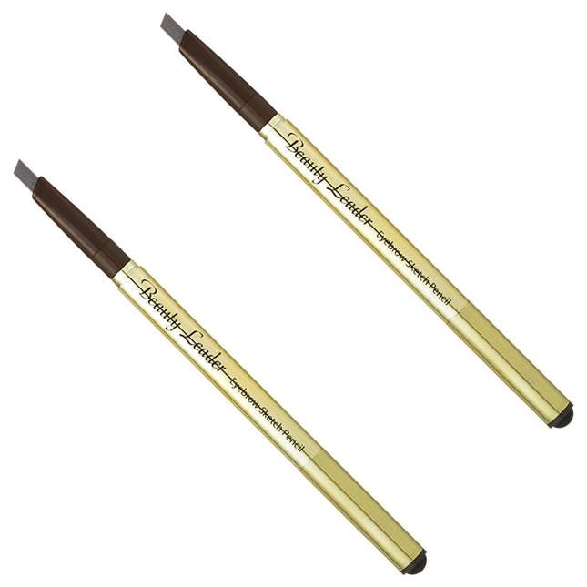 BEAUTY LEADER Eyebrow Sketch Pencil 0.35g, 2 count in Shade 03 Deep Gray