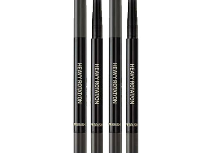 NONE COMPANY Heavy Rotation Hard Edge Eyebrow Auto Pencil 0.4g, 04 Gray Brown, 2 Count