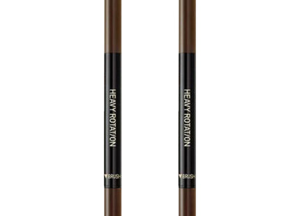 NONE Heavy Rotation Hard Edge Eyebrow Auto Pencil 0.4g, 03 Dark Brown, 2 Count