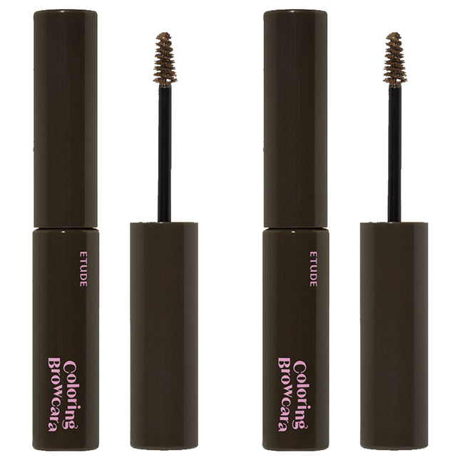 ETUDE  NEW Drawing Eyes Coloring Browcara 6g, 2pcs, No.1 Dark Brown
