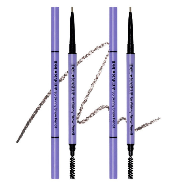 IDOL MAKEUP Sosskiny Eyebrow Pencil 0.07g, Medium Brown, 2 Count