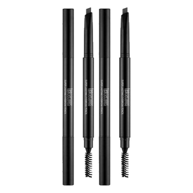 TENSECUNDS KOREANA Super Lasting Eyebrow Pencil, Dark Brown, 2 Count