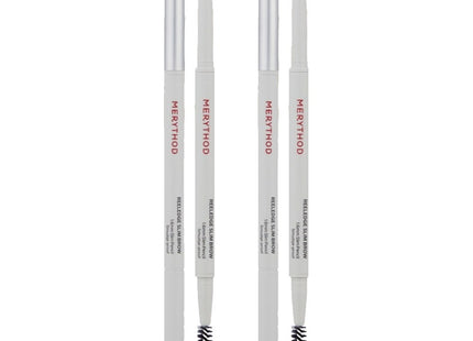 MERYTHOD  Reel Edge Slim Eyebrow Auto Pencil 0.08g, 02. Peanut Brown, 2 Count