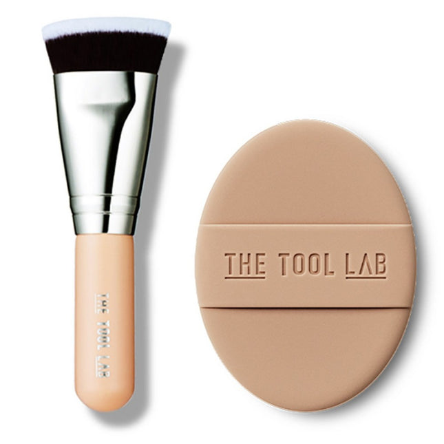 THE TOOL LAB  Ultra-Fit Dual Sponge, Beige, 1 Set