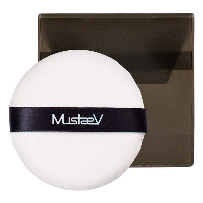 MUSTEV  Premium Large Powder Puff, White, 1 count