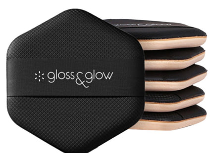 GLOSSNGLOW  Six-Edge Air Cushion Puff, Black, 1 Count