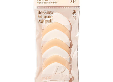 ESPOIR  Be Glow Volume Cushion Air Puff 7p, Mixed Color, 1ea