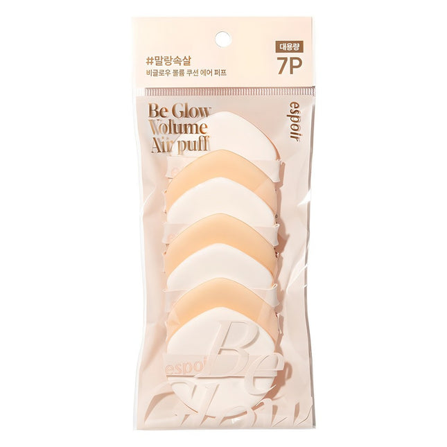 ESPOIR  Be Glow Volume Cushion Air Puff 7p, Mixed Color, 1ea