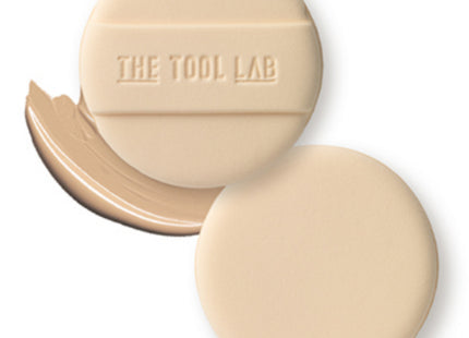 THETOOLAB  Longlasting Cover Puff Round, Beige, 2 Count