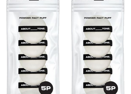 ABOUT TONE  Powder Pact Puff 5p, Black, 2count