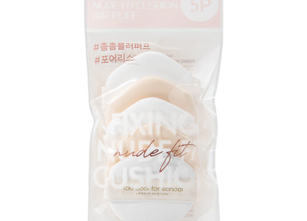 TOO COOL FOR SCHOOL  Fixing Nude Fit Cushion Air Puff 5P, 1ea