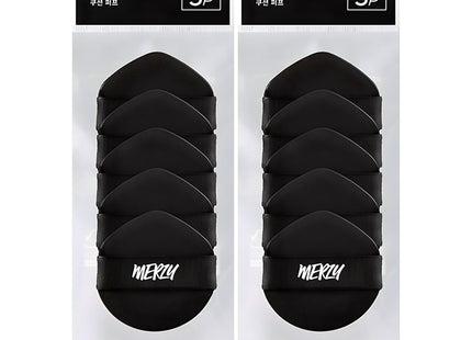 MERZY  The Airy Thin Cover Cushion Puff 5p, Black, 2 Count
