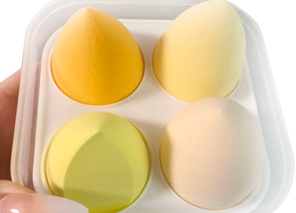 K-BEAUTY CITY  Water Drop Ddung Puff 4p + Case Set Mango Cheese 1 Set