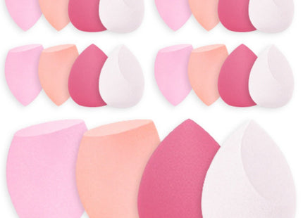 NONE Half Moon Large Capacity Water Drop Egg Cut Makeup Puff 20 Count Set Rose Pink, 1 Set