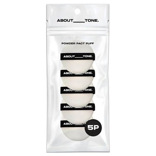 ABOUTTONE  Powder Pact Puff 5p, Black, 1ea