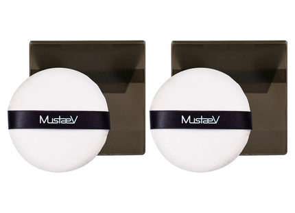MUST HAVE  Luxury Loose Powder Puff Large, White, 2 Count