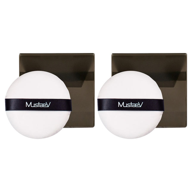 MUST HAVE  Luxury Loose Powder Puff Large, White, 2 Count