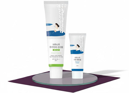 ROUNDLAB Birch Juice Moisturizing Sunscreen SPF50+ PA++++ 50ml + Cleanser 20ml