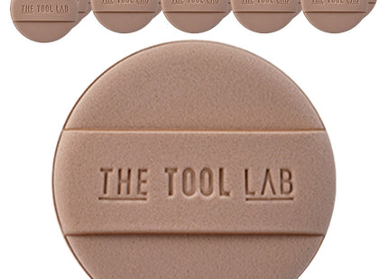 THE TOOL LAB The Tool Lab Longlasting Tension Puff Moist Round, Mocha, 12 Count