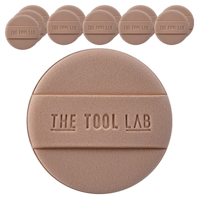 THE TOOL LAB The Tool Lab Longlasting Tension Puff Moist Round, Mocha, 12 Count