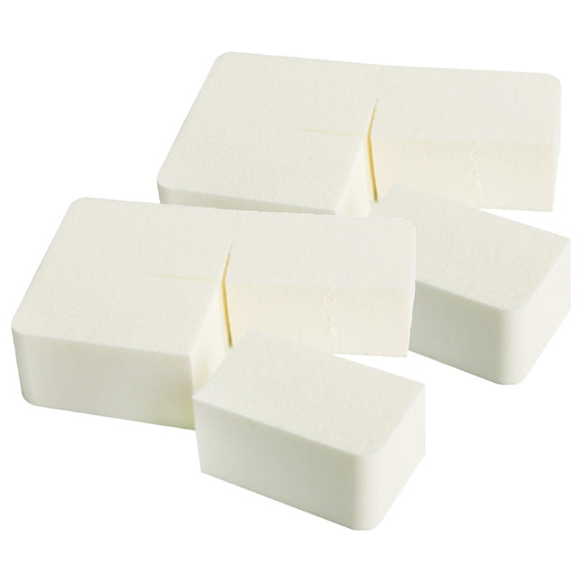 MUSTAEV  Pro Makeup Sponge Block 4P, White, 2 Count
