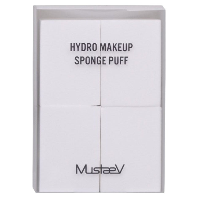 MUSTHAVE  Hydro Makeup Sponge Puff 4p, White, 1 Count