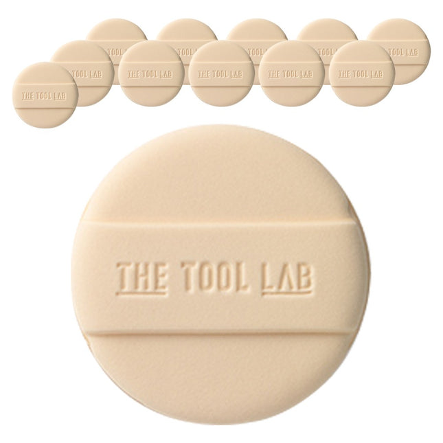 THETOOLAB  Longlasting Cover Puff Round Beige 12EA
