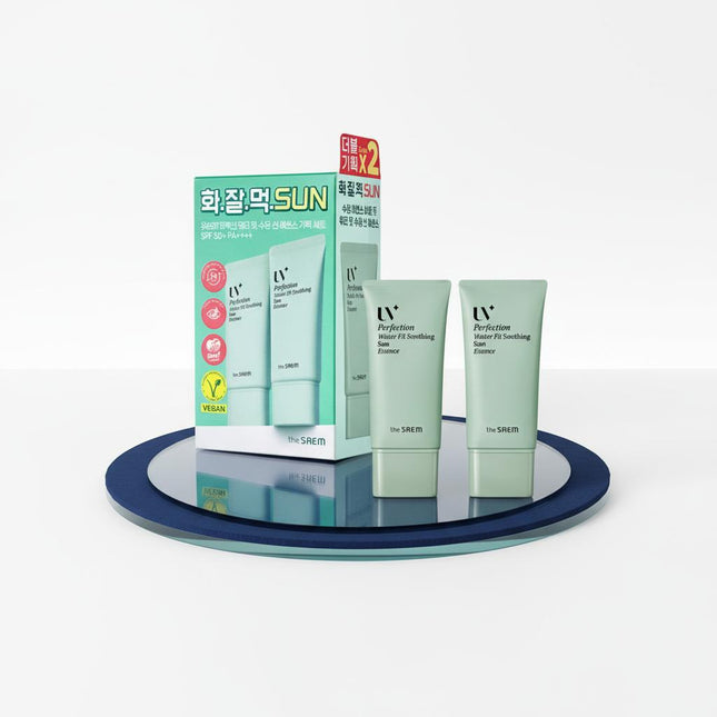 THE SAEM UV Perfection Water Fit Soothing Sun Essence Double Set
