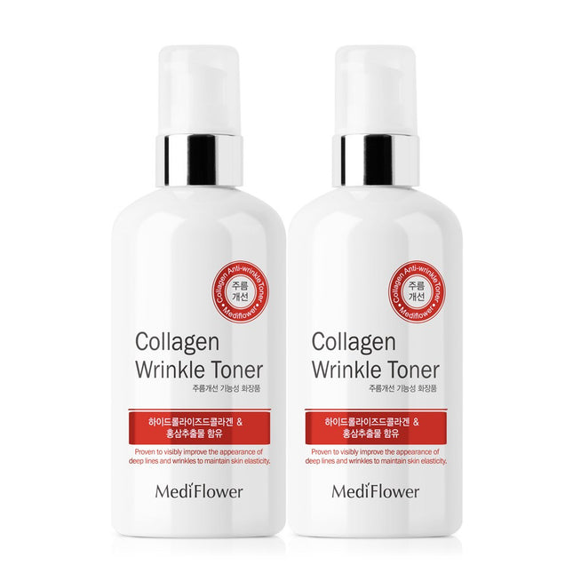 MEDIFLOWER  Collagen Wrinkle Toner, 250ml, 2 Count