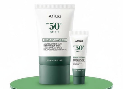 ANUA Heartleaf Silky Moisture Sun Cream 50ml +10ml Gift