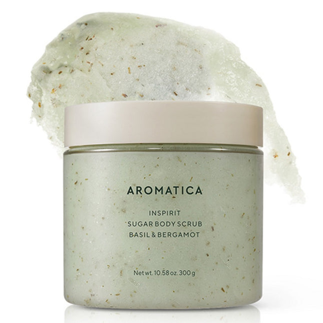 AROMATICA  Inspirite Sugar Body Scrub Basil & Bergamot 300g 1 count