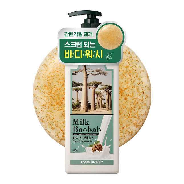 MILKBAOBAB  Body Scrub Wash Rosemary Mint 800ml 1 Count