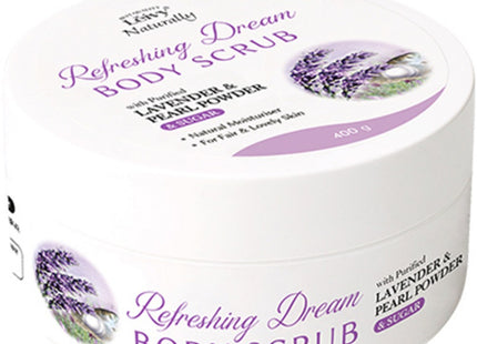 LEIVY  Shower Scrub Sweet Vanilla Lavender Scent 400g 1 Pack