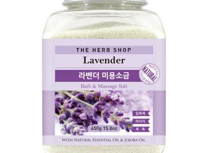 THE HERB SHOP  Massage Beauty Salt Lavender, 450g, 2 Count