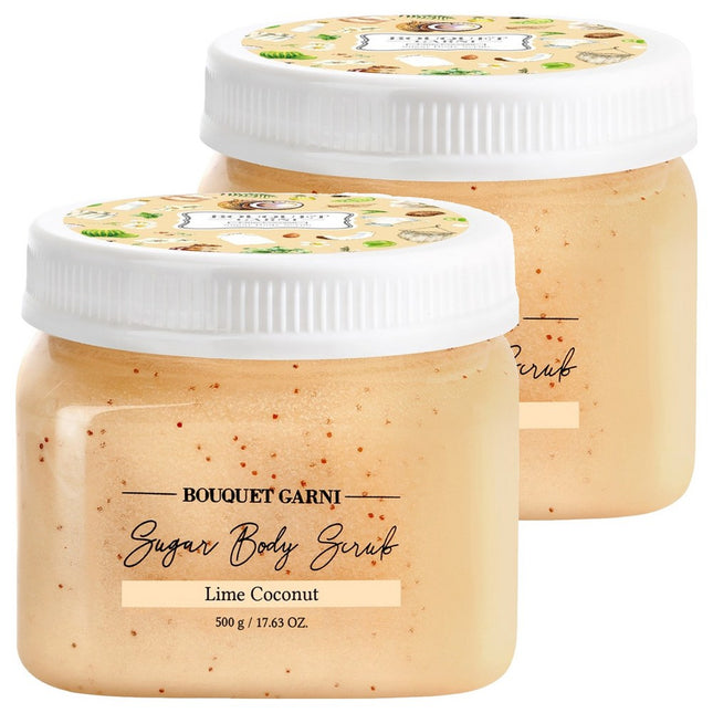 BOUQUET GARNI  Sugar Body Scrub Lime Coconut 500g 2 Pack