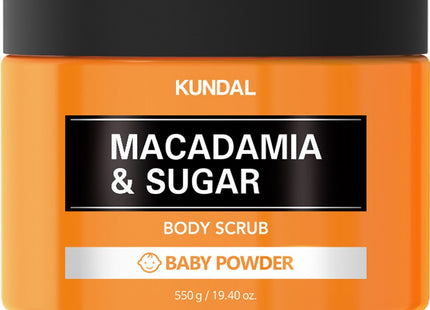 KUNDAL  Macadamia & Sugar Body Scrub Baby Powder 550g 1 count