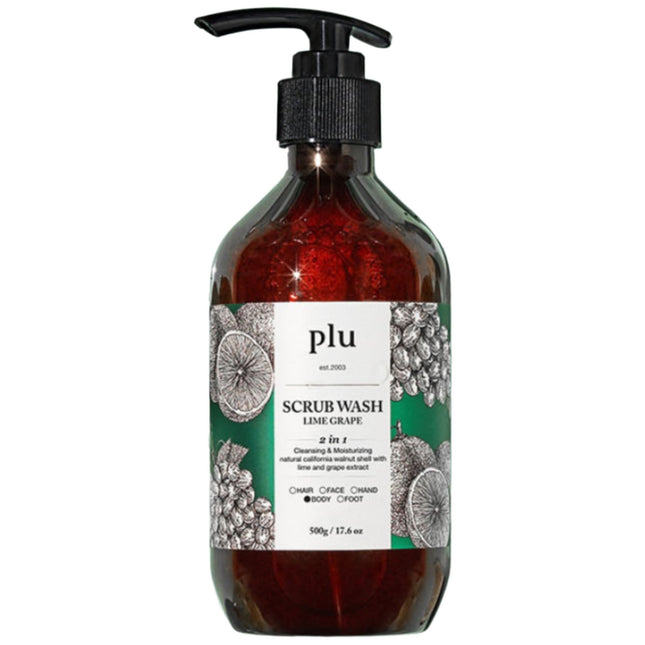 FLU  Daily Scrub Body Wash Lime Grape, 500g, 2 Count